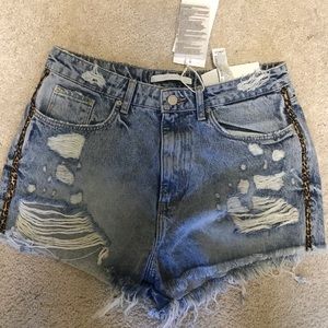 Zara High-Waisted Denim Shorts